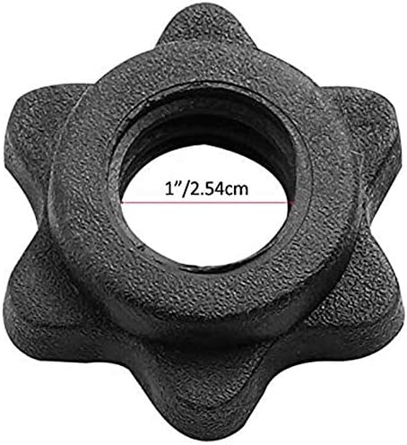 A&DmDrain 4 Pairs Dumbbell Hex Nut - Dumbbell Rod Nut, Spinlock Collars for 1 Inch Standard Barbells Bars Sports