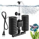AQQA Aquarium Filter Submersible Internal Power Filter with Multi-Stage Filtration for Freshwater & Saltwater Fish Tanks, Quiet Electric Pump for 10-40 Gallon (110V/60Hz)