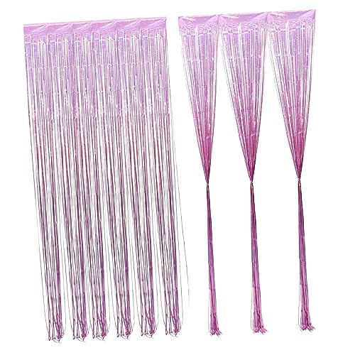 DOITOOL 2pcs Tinsel Door Curtain Wedding and Birthday Decorations Fringe Backdrop Streamer for Disco Party