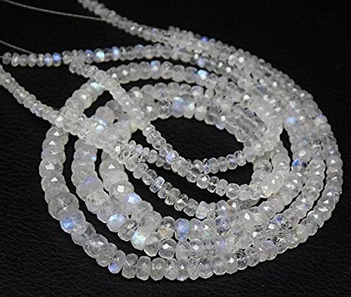 Pierre de lune arc-en-ciel perles micro rondelles pour réparer et créer des bijoux