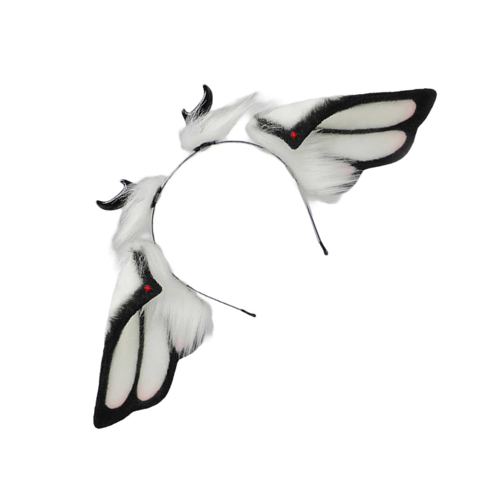 MICFENY Fantasy Animal Ear Hairband Soft Bendable Plush Devil Horn Hairband Dressingup Accessory For Halloween Roleplay Event