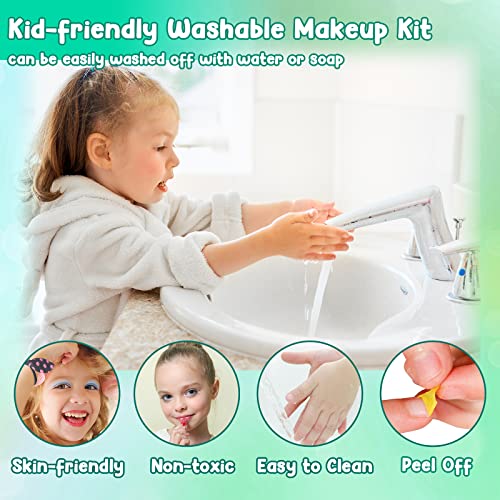 Vextronic Washable Kids Makeup Kit for Girl 43 PCS, Safe & Non-Toxic Girls Makeup Set Toy, Portable Pretend Play Makeup… - Image 5