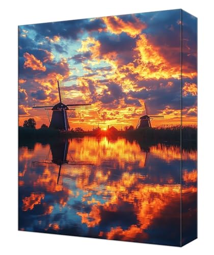 Peinture acrylique haute qualité pour kit numéro adulte tableau de paysage lac