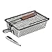Navaris Kosz do grillowania z uchwytem – w zestawie pęseta do grillowania – 28 x 19,5 x 9 cm – kosz na akcesoria do grilla na ryby, warzywa, mięso, BBQ, koszyk na warzywa, uchwyt na ryby