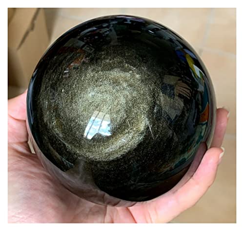 Boule de cristal en obsidienne d'or pour harmoniser votre espace de méditation - 5