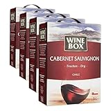 Wine Box Cabernet Sauvignon Chile trocken Bag-in-Box (1 x 3 l) | 3 l (4er Pack)