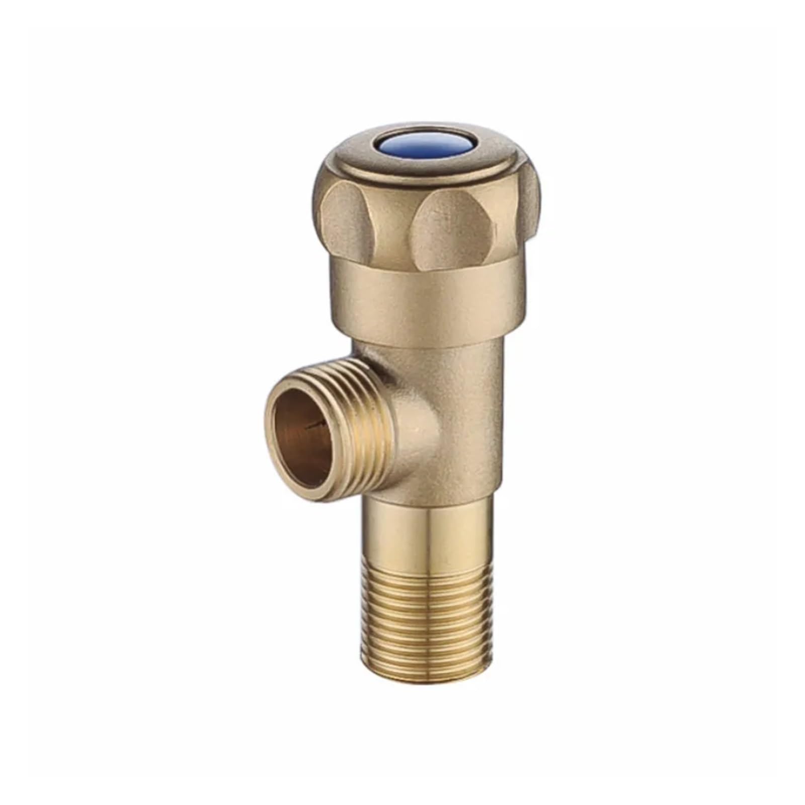 Bnjlsdatwr Blu Valve， Universal 1/2 Thread Triangle Brass Angle Valve Thickened Quick Opening Large Flow Filling Valves For Toilet Sink Water(Red)(Blu)