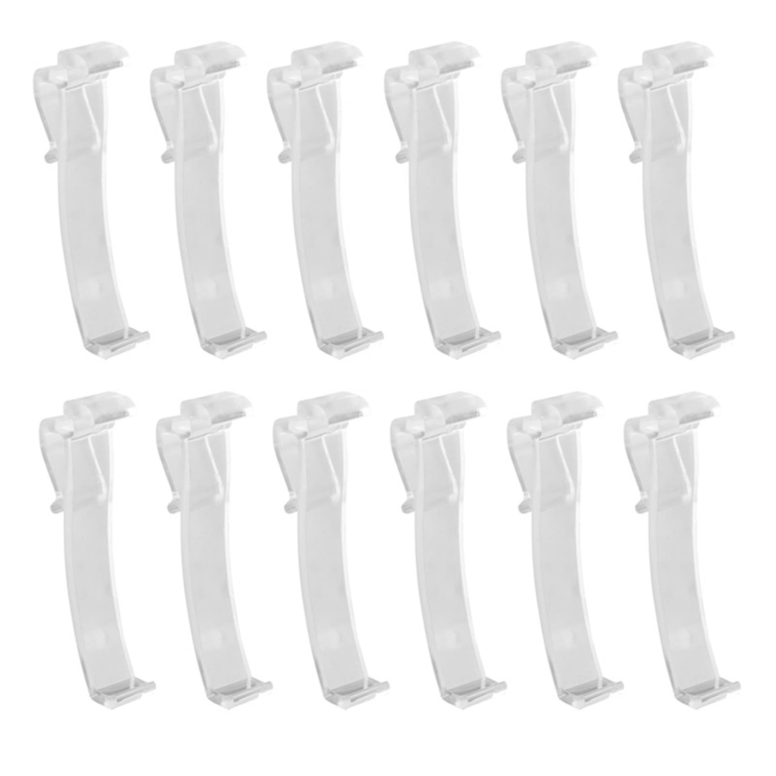 LSNNMU Valance Clips 12 Pcs 2.5 Inch Valance Clips Window Blind Clips Clear Plastic Valance Retainer Holder Valance Clips