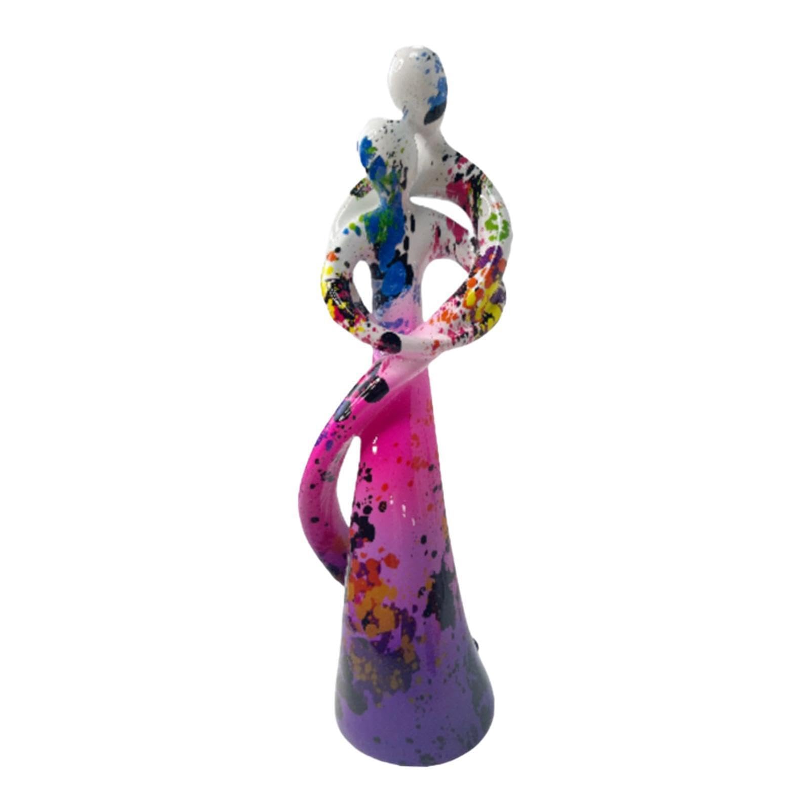PIXZCSA Abstract Lover Figurine Unique Table Centerpiece Artistic Decor Accent Couple Figurine Birthdays Mantel Etc