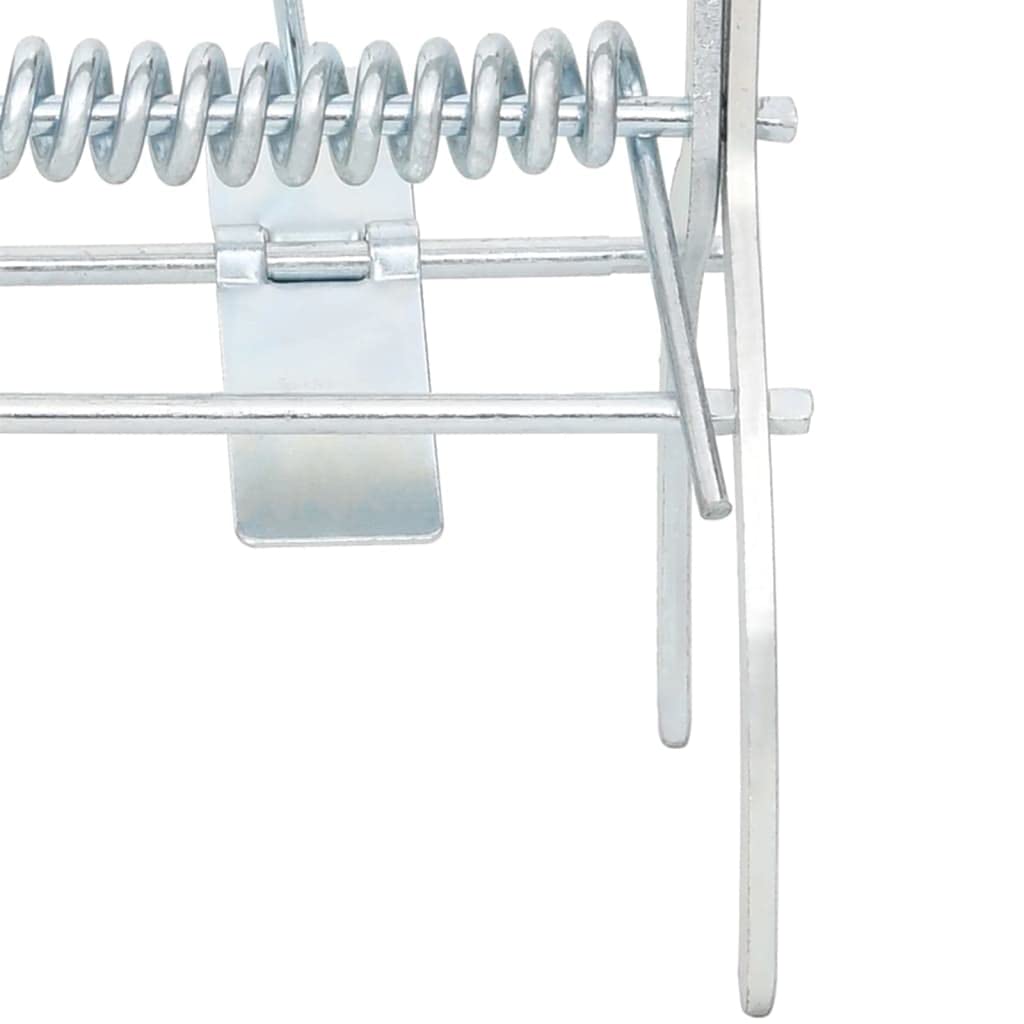 Maulwurffallen 4er Set silbern verzinkter Stahl 6 x 12 x 14 cm, Lebendfalle für Garten und Rasen, mechanische Auslöse Falle zum Schutz vor Maulwürfen