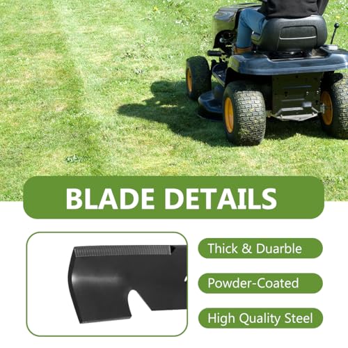 187256 532187256 High Lift Blades for Husqvarna Z254 MZ54 RZ5424 RZ5426 LGT2554 LGT2654 YTH2454 YTH24V54 YTH26V54 Mower 54Inch Deck - Heavy Duty Blade Replaces 187254 532187254 574292401-3 Pack