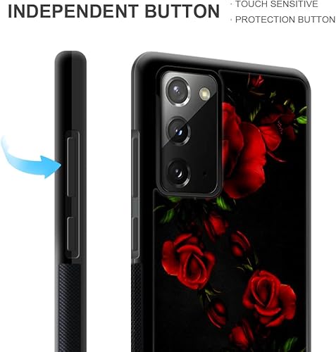 Miniatura 3 de Funda compatible con Samsung Galaxy Note 20 Ultra, fundas para niñas y mujeres, rosas rojas elegantes flores