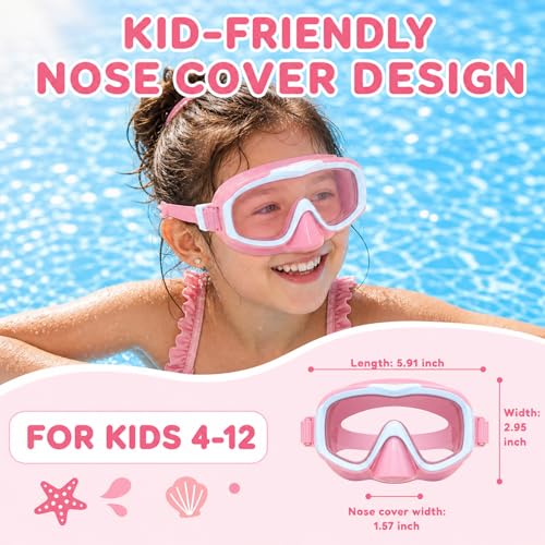 Gafas de Natación para Niños con Cubrenariz Antifugas, Edades 4-12 miniatura 4