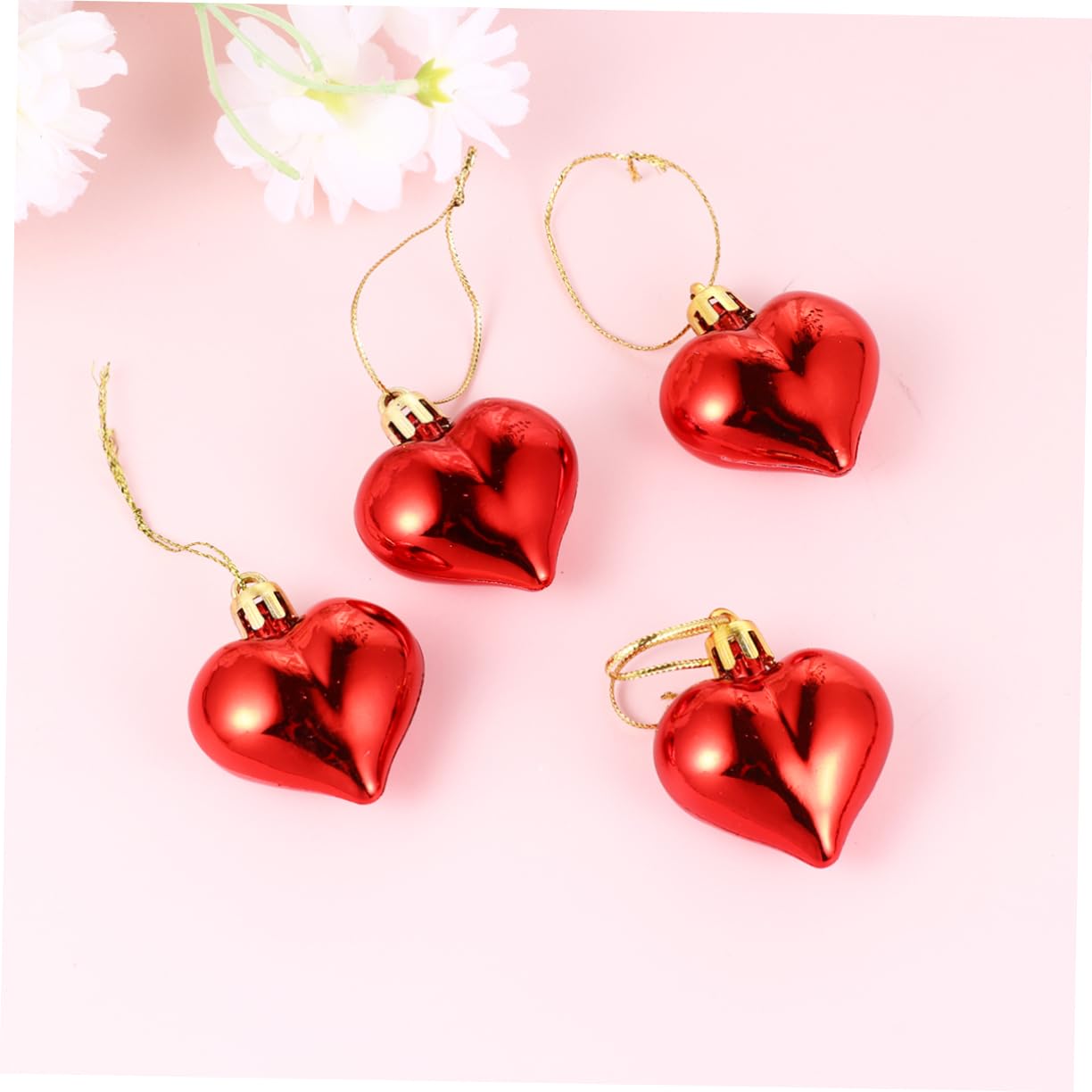 MAGICLULU 108stücke Teiliges Romantischer Herz-hängedekorationen Für Hochzeiten Valentinstag Und Partys Rote Love Heart Ornamente Für Romantische Ihrem Zuhause