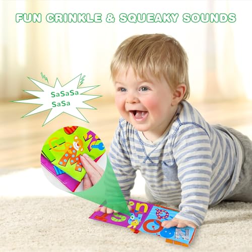 Image of ABC Book,Baby Soft Books Toys, Feel Crinkle Cloth Book for Infant Baby 0-3-6-12 Months