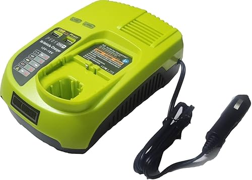 Compaitble con Ryobi P131 One+ portátil Dual Chemistry Litio Ion o NiCad cargador de vehículo, cargador de batería de coche, para batería P107 P102