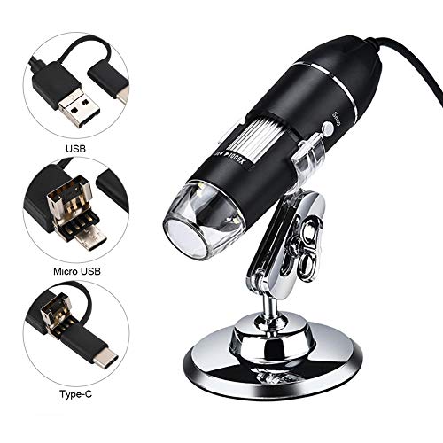 JUN-L 3 in 1 Handheld 0X-1000X USB Digital Microscope Endoscope with 8 LED