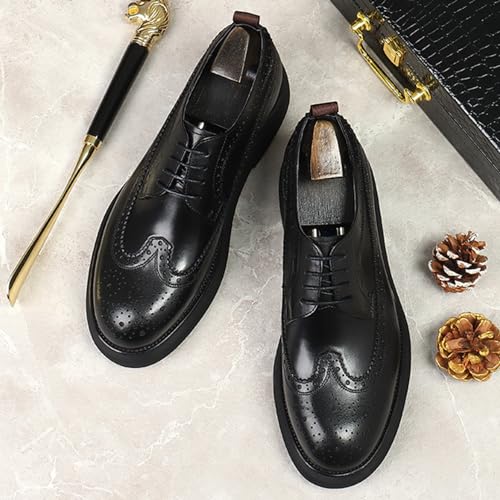 Fashion Brogues for Men, Lace Up Dress Derby Shoes for Male, Formal Wingtip Brogue for Wedding Party4