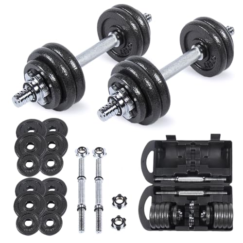 SPORTINATOR® \"Machine\" Hantel Set mit Koffer – Kurzhantel oder 2-in-1 Hantelset (15–40 kg) – Gusseisen & Stahl – Für effektives Ganzkörpertraining zu Hause oder unterwegs (15 kg) SPORTINATOR® \"Machine\" Hantel Set mit Koffer – Kurzhantel oder 2-in-1 Hantelset (15–40 kg) – Gusseisen & Stahl – Für effektives Ganzkörpertraining zu Hause oder unterwegs (15 kg)