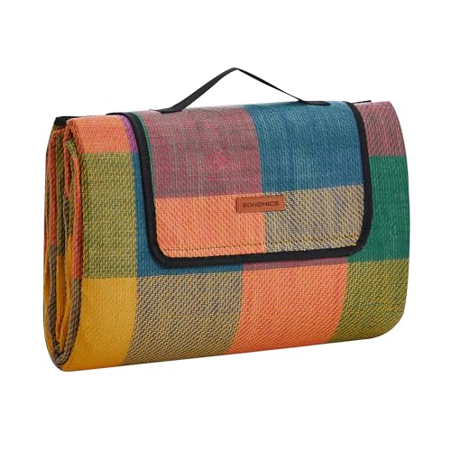 SONGMICS GCM50K GCM50K-Manta de Picnic (aislada, Resistente al Agua, 195 x 150 cm), Rojo, 195150 cm