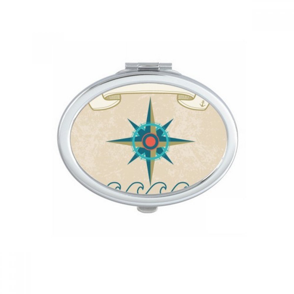 Miroir compact boussole océan fait main finitions de qualité pour maquillage portable