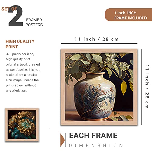 Image of kotart Modern Art WALL Framed Painting | Big Aesthetic Flowers WALL Framed Paintings for Living Room Bedroom Wall Decor (ART-7, 13W x 17L INCH)