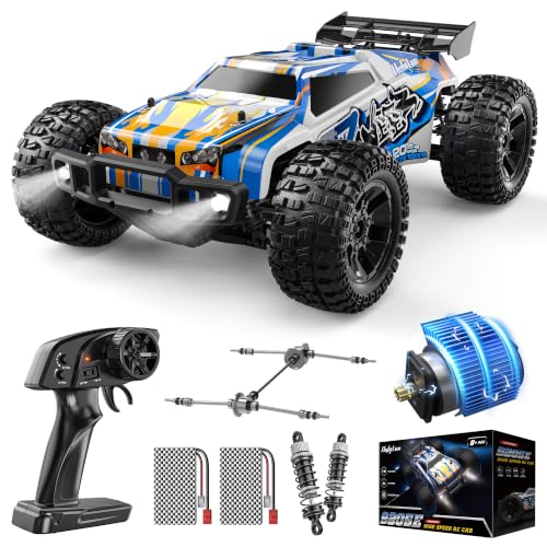 Holyton 1:10 Large High Speed Remote Control Car with LED Shell Lights, 48+ KM/H, 4WD Offroad...