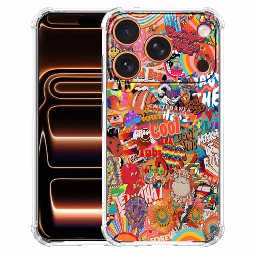 Coque iPhone 17 Pro hippie groovy en TPU antichoc tendance