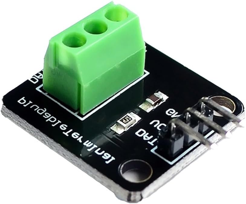 3V-5.5V Waterproof Temperature Sensor Module with Digital Thermometer Adapter for Soil and Hot Water Temperature Measurement