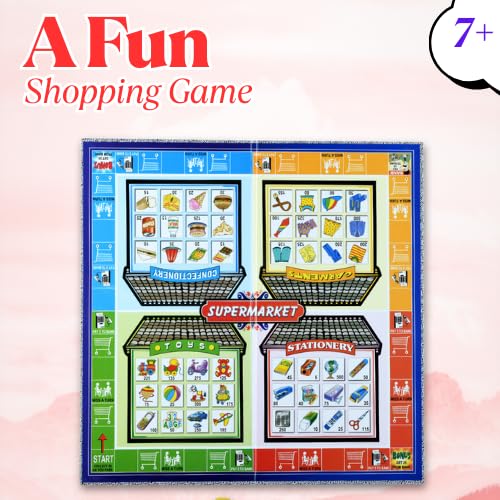 Image of Creative's Supermarket Game for Kids - Learn Money, Shopping, Addition & Subtraction - Includes Coins, Notes, Shopping Cards & Play Board, Educational Toy for Kids Ages 7 & Up
