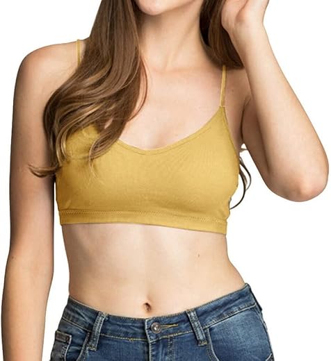 The Purple Tree Women Crop Top Bralette (1 pc, Free Size) Padded Bralette, Removable Pads, Slip On Bra, T-Shirt Bra, Cute ...