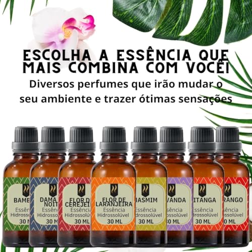 Nattuaromas, Super Kit 5 Essências A Base Água Hidrossolúvel 30ml Difusor Cor:Kit 6 Suaves