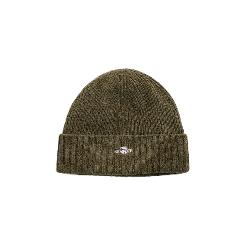 Gant Unisex Juniper Green Shield Wool Beanie, One Size