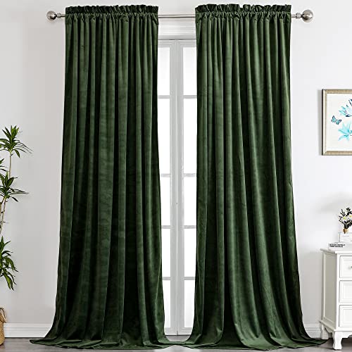 Photo 1 of Benedeco Green Velvet Curtains for Bedroom Window