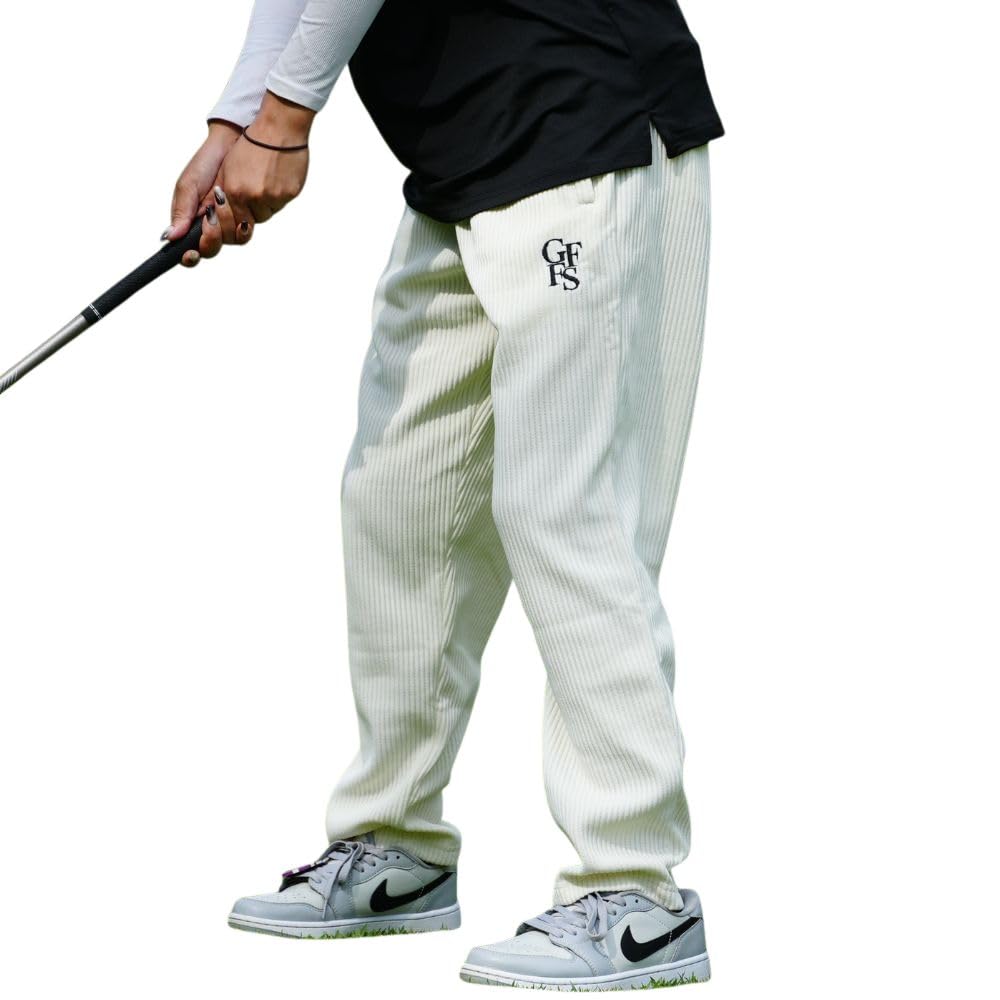 Amazon | [ゴルフフリークス] GFFS Logo Corduroy Stretch Golf Pants