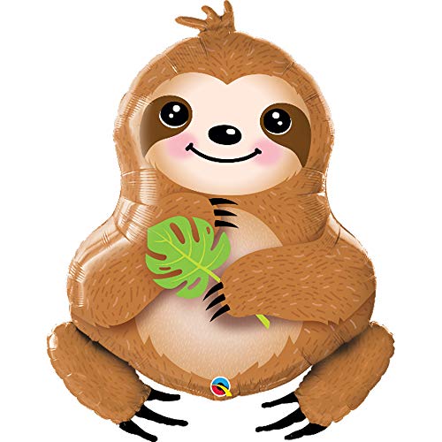 Qualatex 39" Sweet Sloth Foil Balloon, Multicolor