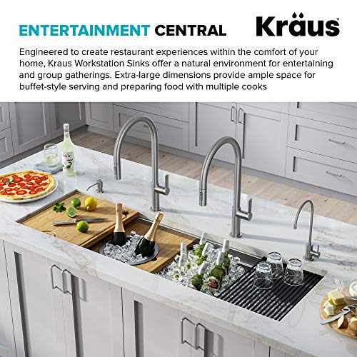 KRAUS-Kore-57-inch-Undermount-Workstation-16-Gauge-Single-Bowl-Stainless-Steel-Kitchen-Sink-with-10-Accessories-KWU210-57 KRAUS Kore 57 inch Undermount Workstation 16 Gauge Single Bowl Stainless Steel Kitchen Sink with 10 Accessories KWU210 57