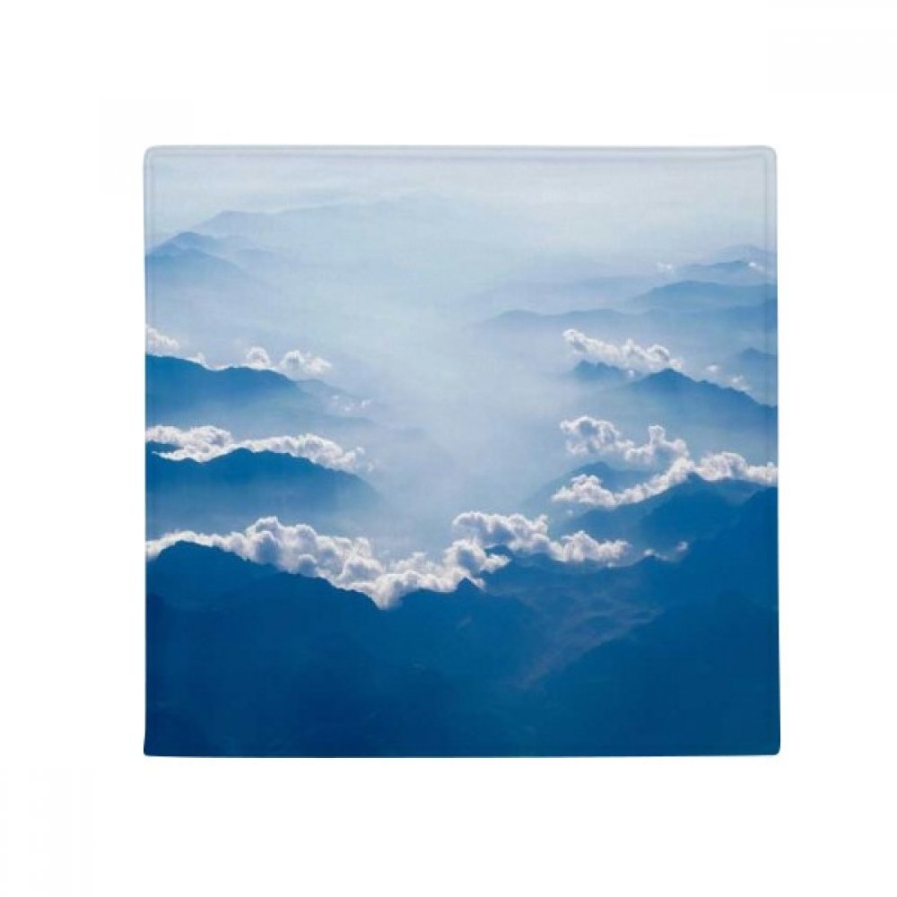 Tapis cadeau original rond lune montagne déco pour porte entrée et cuisine