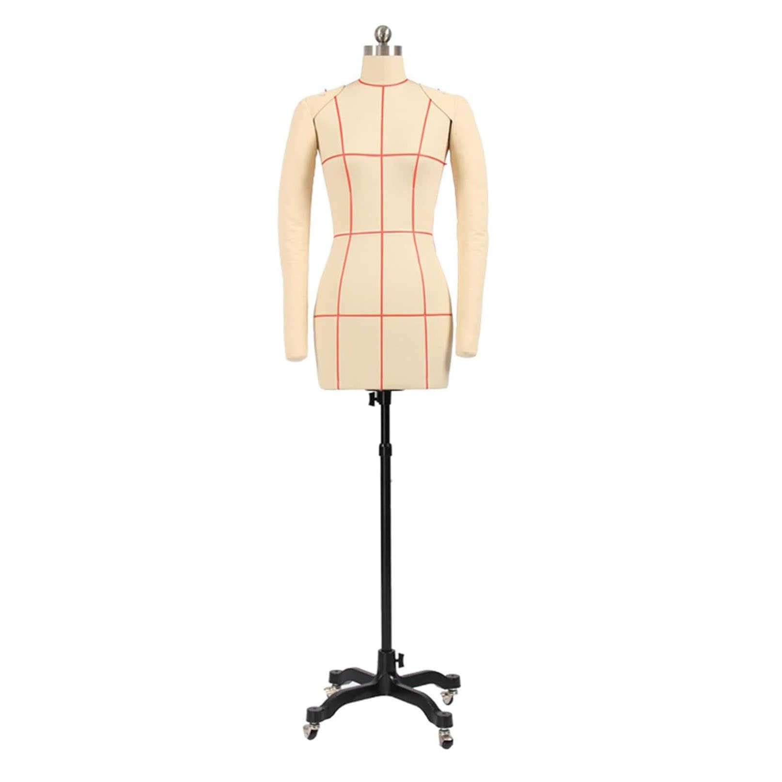 ITOSUI Adjustable Female Mannequin Dress Form for Sewing, Tailor Dummy with Pinnable Half Body Torso & Arms - Ideal for Beginners & Dressmaking Projects