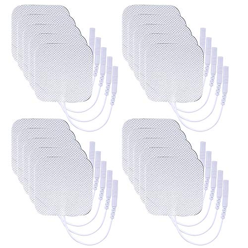20 TENS Electrode Pads Wired Self-Adhesive Electrodes Premium Replacement Pads for TENS Units - 2x2 Inches (2X2-20Pack) 20 TENS Electrode Pads Wired Self-Adhesive Electrodes Premium Replacement Pads for TENS Units - 2x2 Inches (2X2-20Pack)
