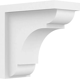 Ekena Millwork BKTP04X07X07BRY Standard Bryant Architectural Grade PVC Brackets, 3 1/2"W x 7"D x 7"H