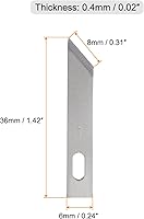 Vista 2 de HARFINGTON 100 cuchillas de repuesto para cuchillos Exacto #1, cuchillas de repuesto de precisión Exacto, cuchillas de repuesto para bricolaje