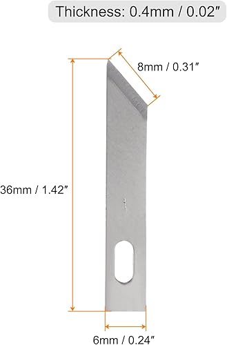 Miniatura 2 de HARFINGTON 100 cuchillas de repuesto para cuchillos Exacto #1, cuchillas de repuesto de precisión Exacto, cuchillas de repuesto para bricolaje,