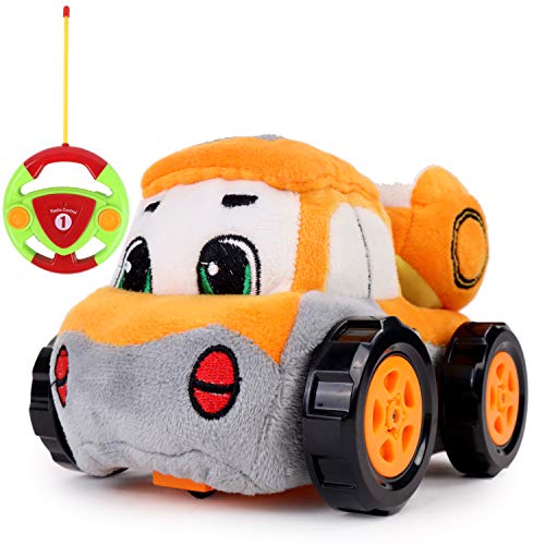 BABY CHALLENGE - Camion Peluche Radiocommandé - Orange - 051042 - Véhicule Peluche Radiocommandé - Fréquence 2,4G - Prêt à Rouler - Piles Non incluses - À Partir de 18 Mois Cover