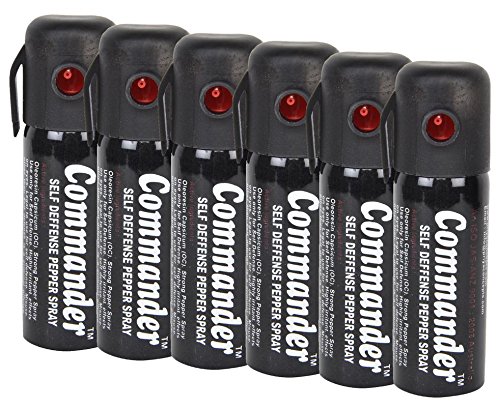 Self Defense Pepper Spray - 35 gm (Black) (Combo of 6)