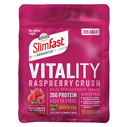 SlimFast Vitality Raspberry Crush Powder, 400 g