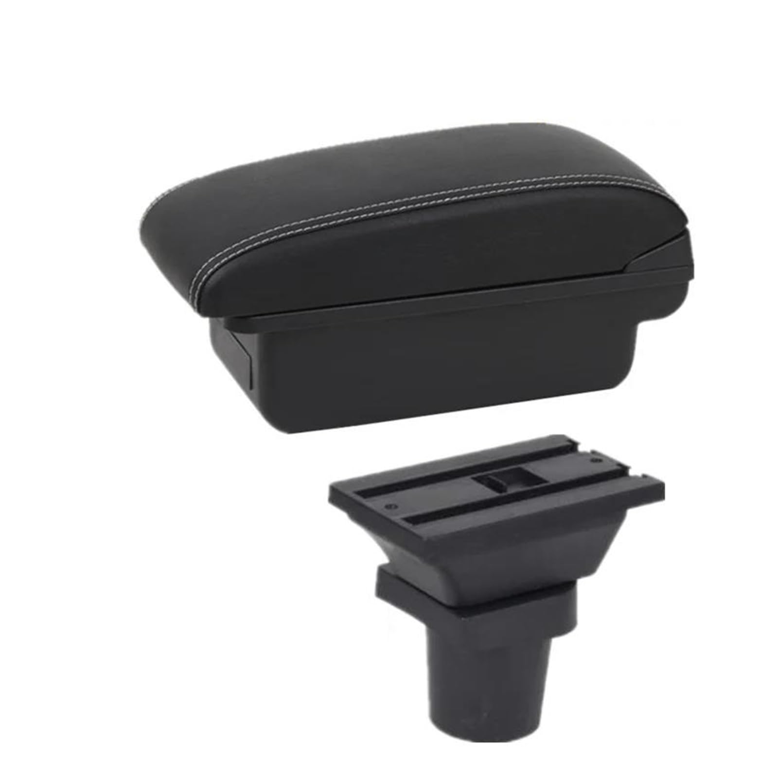 REOKIP For Toyota For Yaris For Vitz 5-door Hatchback 1998-2011 2005 2006 2007 2008 2009 2010 Car Armrest Box Central Storage Box Car Arm Rest Box(A1 white line No USB)