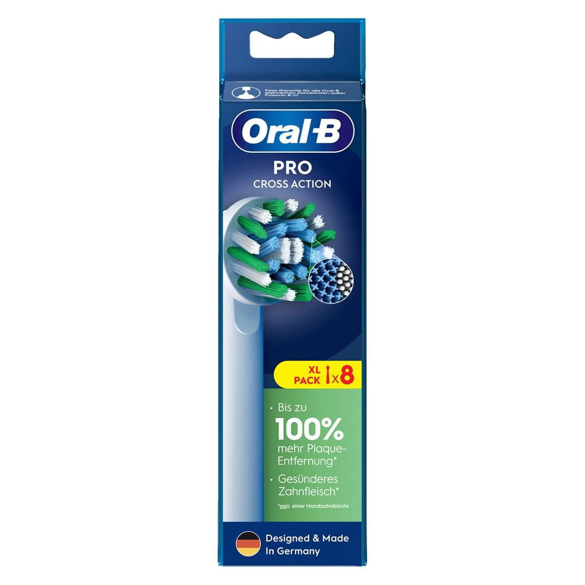 Oral-B Pro CrossAction Original Electric Toothbrush Heads - Superior Teeth Cleaning Replacement Brushes with Innovative X Bristles Toothbrush