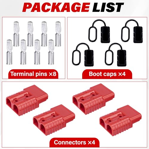 BFXM 4 Pack 50 Amp Battery Quick Connect Compatible with Anderson Connector - Image 4