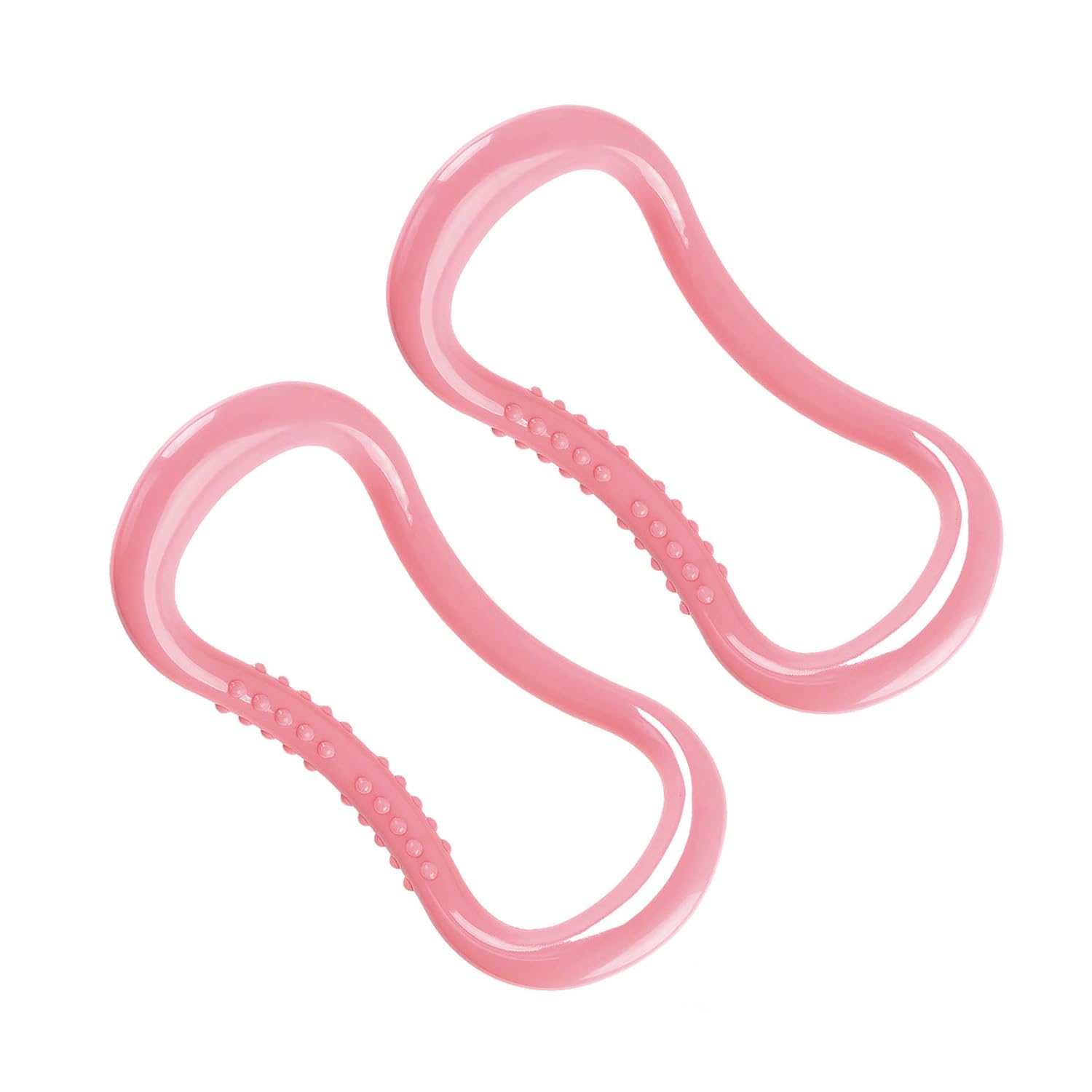LAUFUY Yoga Ring for Leg Calves, Yoga Circle Pilates Resistance Training Circle Ring, Stretch & Fitness Equipment for Yoga, Workout & Muscle Support Massage (Pink)